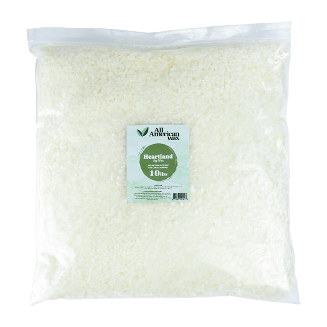 All American Wax 10lbs bag of all-natural soy wax flakes.