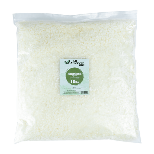 All American Wax 10lbs bag of all-natural soy wax flakes.