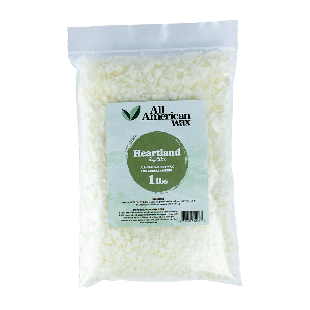 All American Wax 1lbs bag of all-natural soy wax flakes.