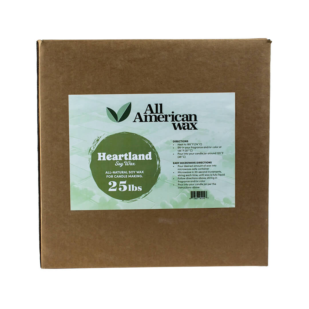 All American Wax 25lbs box of all-natural soy wax flakes.