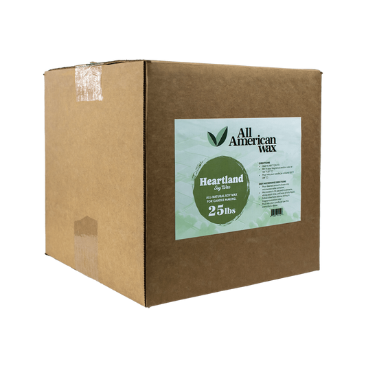 All American Wax 25lbs box of all-natural soy wax flakes.