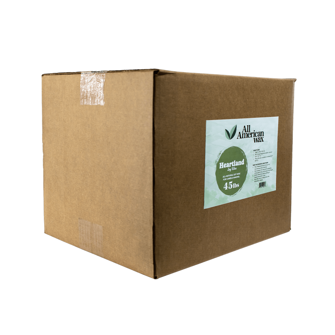 All American Wax 45lbs box of all-natural soy wax flakes.