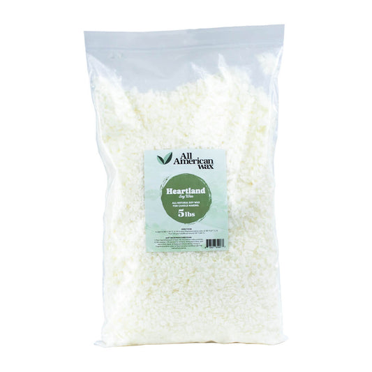 All American Wax 5lbs bag of all-natural soy wax flakes.